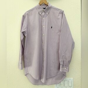 Polo Ralph Lauren Men's Purple Plaid Long Sleeve Button Down Shirt 15.5” 32/33”